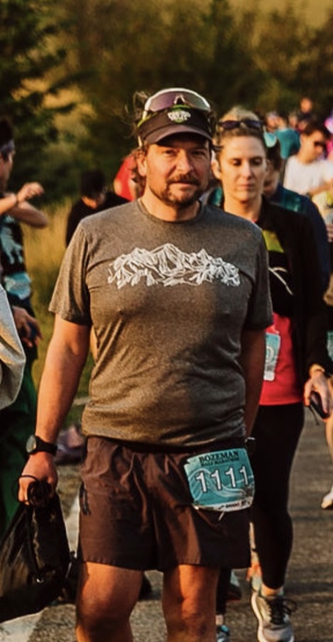 Nick running the Bozeman Half Marathon